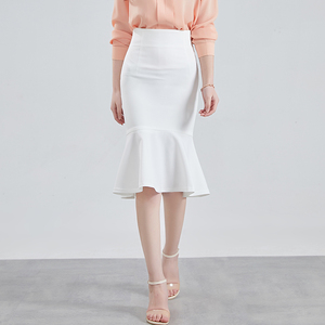 夏天中长鱼尾半身裙