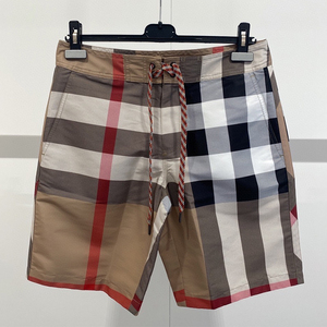 burberry/博柏利格纹抽绳休闲短裤宽松潮流格子沙滩裤 8022648