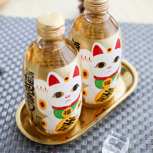 日本进口木村牌碳酸饮料招财猫蜂蜜味苏打水饮料300ML*包邮