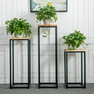 实木铁艺花架方形花架