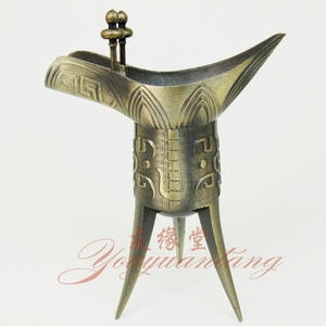 仿古青铜器乾隆杯 古代酒杯 酒樽 爵杯 家居工艺饰品摆件拍摄道具