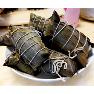 绿豆鲜肉粽子广式茂名手工蛋黄绿豆五花肉粽高州粽子美食家粽说饼香