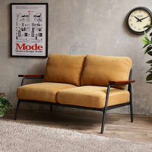 北欧现代铁艺沙发loft工业风小户型双人沙发网红咖啡厅梳化沙发椅