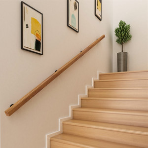 实木楼梯扶手室内现代简约家用防滑靠墙拉手幼儿老人走廊栏杆阁楼