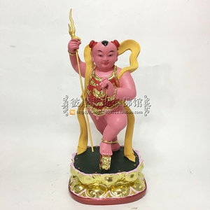 肚围太子 哪吒神像 三太子 红孩儿 玻璃钢树脂 双轮太子摆件新品