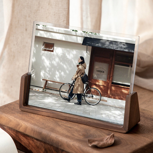 现代简约加洗照片做成相框摆台6寸7寸8亚克力实木透明框架像架子