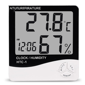 HTC-1电子温湿度计带外置探头室内室外双温度显示数显温湿表