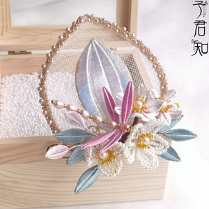 【花神】予君知缠花古风发冠汉服头饰莲花冠中式配饰宋制缠花发饰