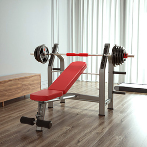 豫龙商用平板卧推架专业家用健身杠铃卧推床卧推器健身房健身器材