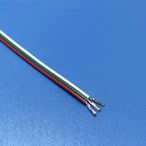 1mm 3p并排连接线材 铜镀锡红绿白三根并排电线 1米