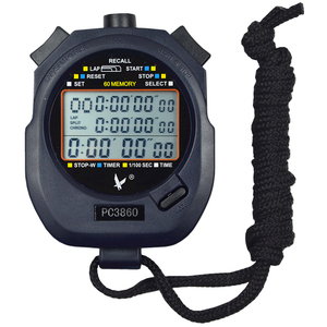 秒表计时器天福PC3860三排60道运动比赛专用教练倒计时多通道PC70