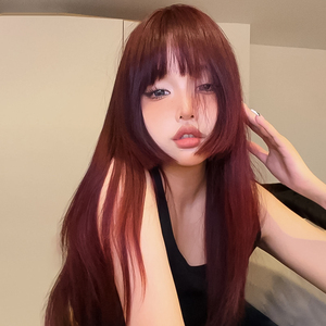 100人付款淘宝正品狗啃刘海假发女短发酷帅气全头套式真人发丝二次元