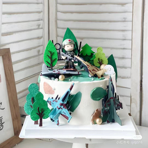 装饰摆件特种兵哥哥坦克飞机玩具儿童生日派对插件小武子的微笑0