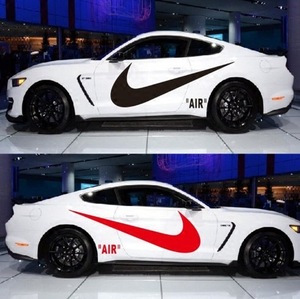 nike潮牌汽车大对号车贴纸车身个性拉花贴画装饰车门拉花对勾车贴
