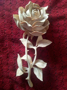 手工木雕玫瑰花