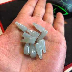 翡翠糯种莲蓬小滴流手链手机链15毫米左右颈饰国内鉴定岫玉项链