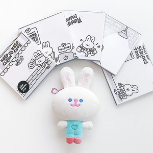 售罄无补 薄荷兔手帐 韩国the recorder factory 兔子便签纸 trf