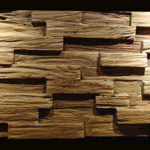 实木老榆木马赛克立体凹凸3d形象墙背景墙复古天然工业风店面家装