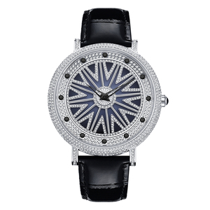 时来运转手表男士十大品牌镶钻满天星旋转大表盘学生时尚潮男表