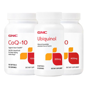 GNC健安喜辅酶Q10软胶囊泛醇泛醌100mg200mg400mg还原型辅酶coq10