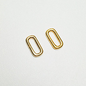 边城花絮 18k金万能扣弹簧项链手链珍珠扣头diy配件黄金足金百搭