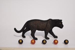 正版德国思乐schleich野生动物模型猎豹 黑豹 14774 全新 散货