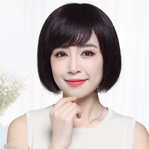 假发女短发真发全真人发波波头女中老年女士妈妈款2021年新款自然
