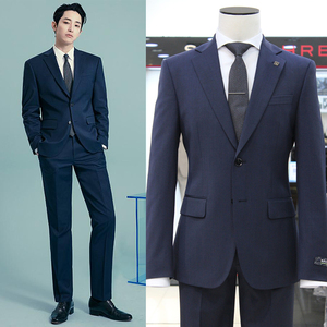 藏蓝色西装韩国