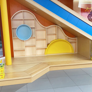 定制异形家具阁楼柜楼梯下书柜儿童房书架学校楼道阅读区绘本架