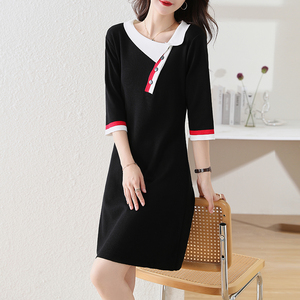 五分袖连衣裙针织