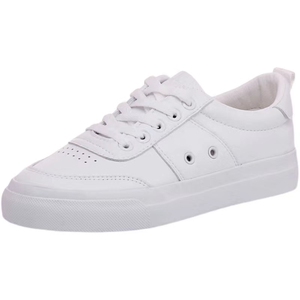 正品双星板鞋女时尚皮面小白鞋轻便运动低帮平底休闲鞋