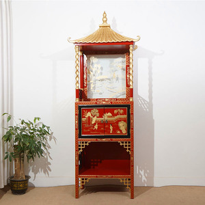 中式古典实木佛像供奉台家用佛龛多功能彩绘神台柜复古卯榫财神架