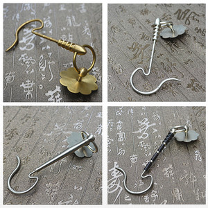 绣眼鸟笼钩子手工白铜/黄铜竹节款/板笼钩/ 鸟笼鸟具配件