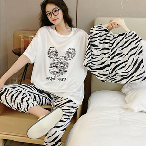 斑马睡衣三件套