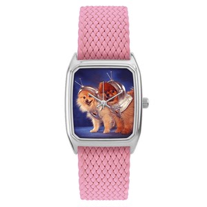 3色 巴黎设计师laps 法国代购太空小狗 编织手表dogmonaute