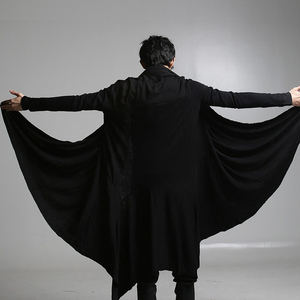 秋季 韩版爆款潮男装外套披风衣个性暗黑者中长款巫师斗篷大码