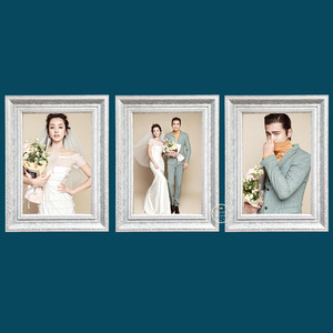 客厅创意组合套装婚纱照相片放大挂墙简约现代照片墙装饰相框制作