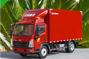 1/24原厂 中国重汽豪沃howo轻卡车模 厢式货车 合金车模 汽车模型