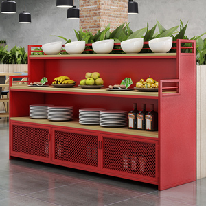 火锅店调料台商用展示架小料台蘸料台自助餐厅海底捞酱料台窄款柜