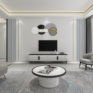 北欧轻奢风客厅沙发墙纸电视背景墙壁纸墙布卧室新款定制壁画