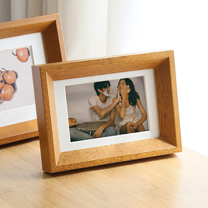 实木摆台空框8寸6六寸七照片打印相框制作过生日壁挂墙全家福定制