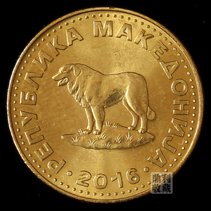 满30包邮 北马其顿1第纳尔 23.7mm 欧洲外国硬币钱币外币货币真币