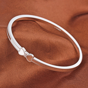 纯银闭口细手镯