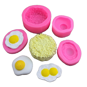 仿真泡面方便面煎蛋荷包蛋食玩捏捏硅胶模具甜品慕斯蛋糕装饰磨具