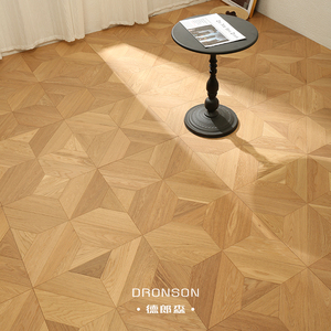 德郎森地板凡尔赛拼花奶油原木风法式装修橡木多层大拼花地板环保