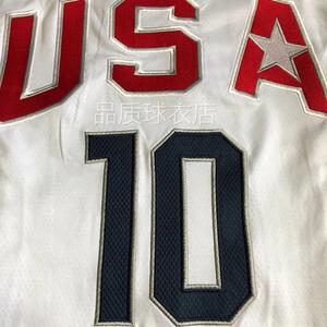 科比梦八球衣10号au密绣布莱恩特篮球服kobe梦十队刺绣背心男女