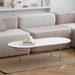 中古风包豪斯茶几网红ins北欧创意椭圆简约现代设计师客厅矮桌子