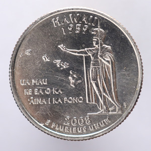 美国25美分州币纪念币夏威夷州金属复古怀旧纪念币硬币钱币流通品