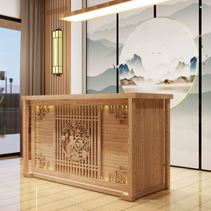 茶叶店收银台饭店接待台足浴民宿养生馆烧烤餐饮餐馆餐厅前台柜台