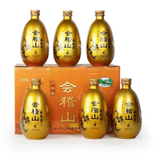 会稽山绍兴黄酒帝聚堂六年陈半干型花雕酒375ml*6瓶整箱6年陈老酒